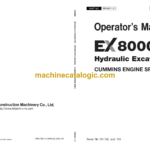 Hitachi EX8000 Hydraulic Excavator CUMMINS ENGINE SPEC. Operator's Manual (EM18G-1-2)