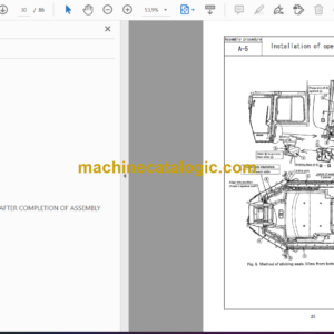 Komatsu D85MS-15 Super Dozer Field Assembly Instruction (GEN00082-00)