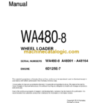 Komatsu WA480-8 Wheel Loader Shop Manual (CEBM032900)