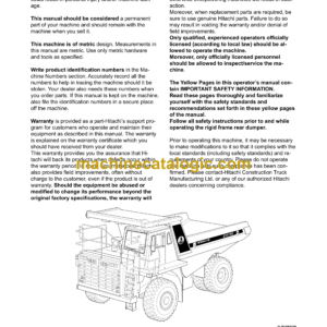 Hitachi EH750-2 Dump Truck Operator's Manual