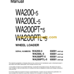 Komatsu WA200-5, WA200L-5, WA200PT-5, WA200PTL-5 Wheel Loader Shop Manual (SEBM033304)