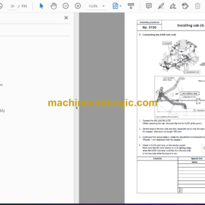 Komatsu WA600-6 Wheel Loader Field Assembly Instruction (GEN00036-06)