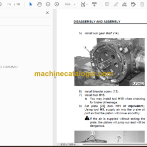 Komatsu WA200-5, WA200L-5, WA200PT-5, WA200PTL-5 Wheel Loader Shop Manual (SEBM033304)