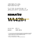 Komatsu WA420-1 Wheel Loader Shop Manual (SEBMU4240106)