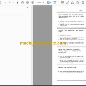 Hitachi WH073D Wheel Type Hydraulic Excavator Operator’s Manual (EM134-1-1)