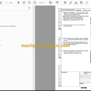 Komatsu D85EXi-18E0, D85PXi-18 Bulldozer Field Assembly Instruction (GEN00197-00)