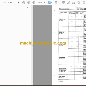 Komatsu WA1200-3 Wheel Loader Shop Manual (SEBM018237)