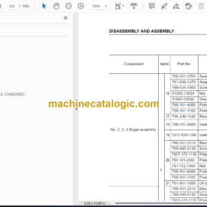 Komatsu D275AX-5 Bulldozer Shop Manual (SEBM025509)