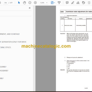 Komatsu WA800-8, WA900-8 Wheel Loader Field Assembly Instruction (GEN00211-08)