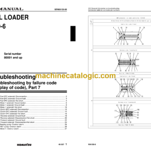 Komatsu WA150-6 Wheel Loader Shop Manual (SEN04885-11)