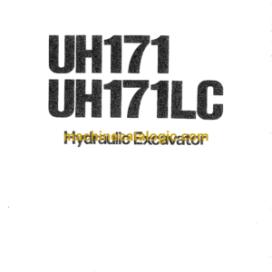 Hitachi UH171, UH171LC Hydraulic Excavator Operator's Manual (EM123-1-6)