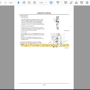 Hitachi ZX140W-5B, ZX170W-5B, ZX190W-5B, ZX220W-5B Wheeled Excavator Operator’s Manual (ENMLBA-EN1-1, ENMLBA-EN1-2, ENMLBA-EN1-3)