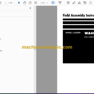 Komatsu WA600-6R Wheel Loader Field Assembly Instruction (GEN00073-05)