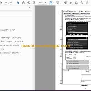 Komatsu WA470-8 Wheel Loader Field Assembly Instruction (GEN00133-00)