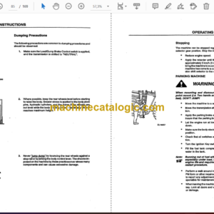 Hitachi R60C 416LD Dump Truck Operator’s Manual (10153ENG)