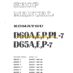 Komatsu D60A,E,P,PL-7 D65A,E,P-7 Bulldozer Shop Manual (SEBM0144C02)