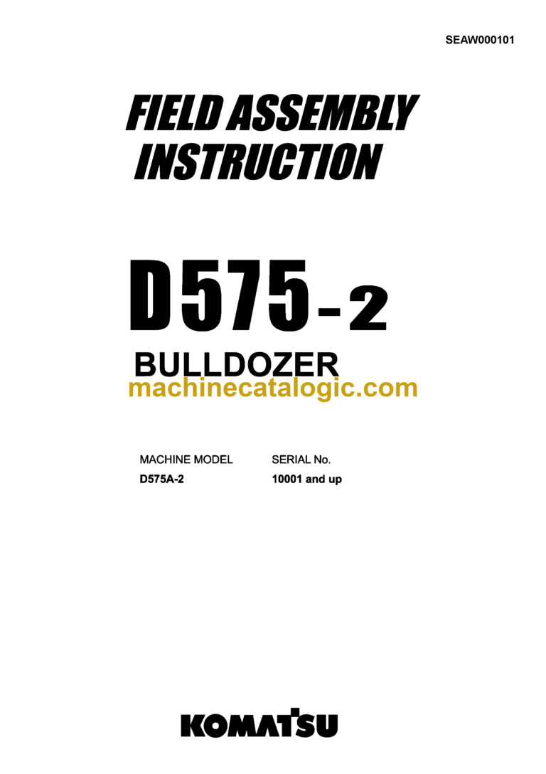 Komatsu D85EXi-18, D85PXi-18 Bulldozer Field Assembly Instruction (GEN00247-00)