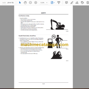 Hitachi ZX200-5 class, ZX280-5 class, ZX330-5 class Hydraulic Excavator Cold Weather Edition Operator’s Manual (ENMDCD-OP1-1)