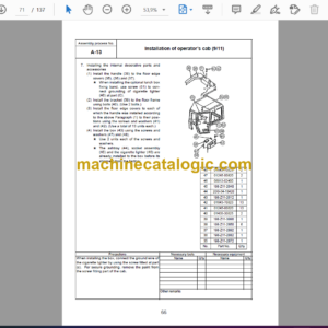 Komatsu D375A-5 Bulldozer Field Assembly Instruction (GEN00062-02)