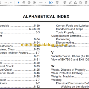 Hitachi EH750-3 EH1100-3 Dump Truck Operators Manual