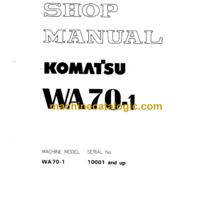 Komatsu WA70-1 Wheel Loader Shop Manual (SEBM04150104)