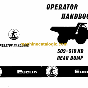 Hitachi 309-310HD Rear Dump Operator Handbook (10057)