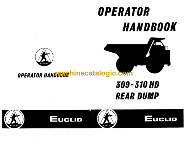 Hitachi 309-310HD Rear Dump Operator Handbook (10057)