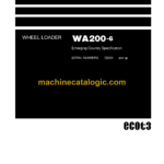 Komatsu WA200-6 Wheel Loader Shop Manual (SEN06520-06)