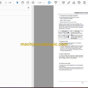 Hitachi ZX120-3class,ZX200-3class,ZX240-3class,ZX330-3class,ZX450-3class Magnet Specifications Machine Operator’s Manual (EM1J1-LM2-1)