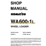 Komatsu WA600-1L Wheel Loader Shop Manual (CEBMW26010)