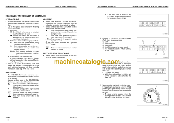 Komatsu D275AX-5 Bulldozer Shop Manual (SEBM025509)