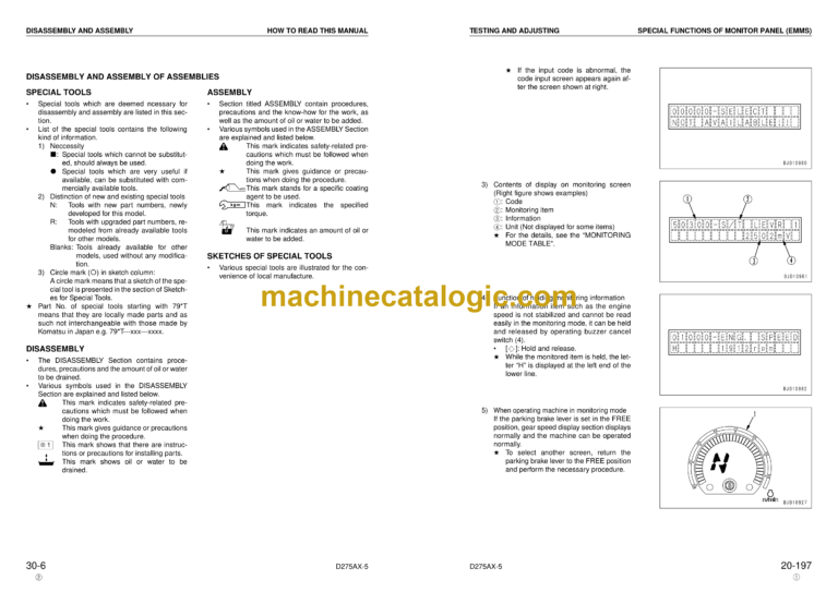 Komatsu D275AX-5 Bulldozer Shop Manual (SEBM025509)