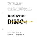 Komatsu D155C-1 Bulldozer Shop Manual (SEBM0176A01)