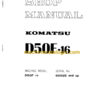 Komatsu D50F-16 Bulldozer Shop Manual