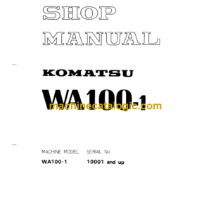 Komatsu WA100-1L Wheel Loader Shop Manual (CEBMW26030)