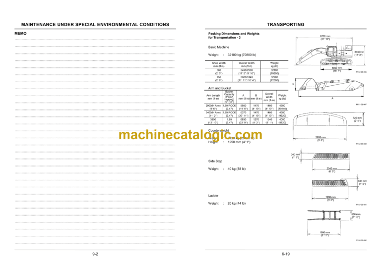 Hitachi ZX450, ZX450H, ZX450LC, ZX450LCH, ZX460LCH Excavator