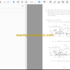 Hitachi UH122 Hydraulic Excavator Operator’s Manual (EM171-1-4)