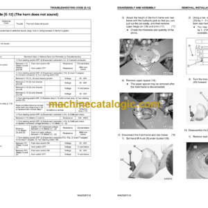 Komatsu WA250PZ-5 Wheel Loader Shop Manual (VEBM945100)