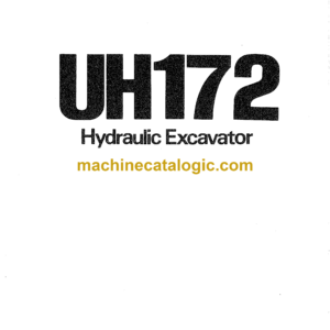 Hitachi UH172 Hydraulic Excavator Operator's Manual (EM123-1-4)