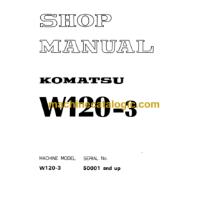 Komatsu W120-3 Wheel Loader Shop Manual (SEBM0383C01)