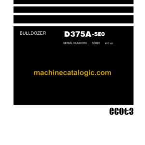 Komatsu D375A-5E0 Bulldozer Shop Manual (SEN00986-15)