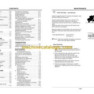 Hitachi ZX70, ZX70LC, ZX80SB, ZX80SBLC, ZX85US Excavator Operator’s Manual (EM1CD-EN3-1, EM1CD-EN3-2)