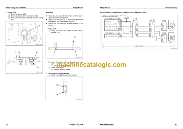 Komatsu D61EX-15 D61PX-15 Bulldozer Shop Manual (WE051Z0002)