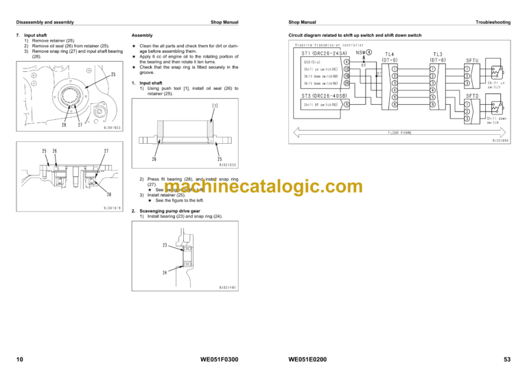 Komatsu D61EX-15 D61PX-15 Bulldozer Shop Manual (WE051Z0002)