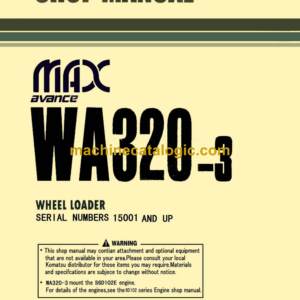 Komatsu WA320-3 Wheel Loader Shop Manual (SMEW3200M0)