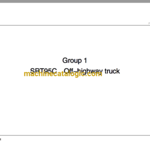 Sany SRT95C Off-Highway Truck Parts Book (14RT95100040)