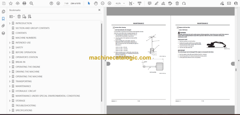 Hitachi ZX470-7G, ZX670-7G, ZX870-7G class Hydraulic Excavator
