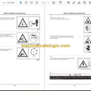 Hitachi ZX470-5 class, ZX670-5 class, ZX870-5 class Hydraulic Excavator Operator’s Manual (ENMJAA-1-1, ENMJAA-1-1A, ENMJAA-2-1, ENMJAA-2-2, ENMJAA-2-2A, ENMJAA-2-3)