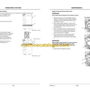 Hitachi ZX470-7G, ZX670-7G, ZX870-7G class Hydraulic Excavator Operator’s Manual (ENMJA0-1-1)