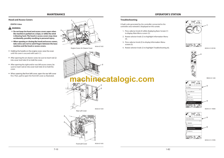 Hitachi ZX470-5 class, ZX670-5 class, ZX870-5 class Hydraulic